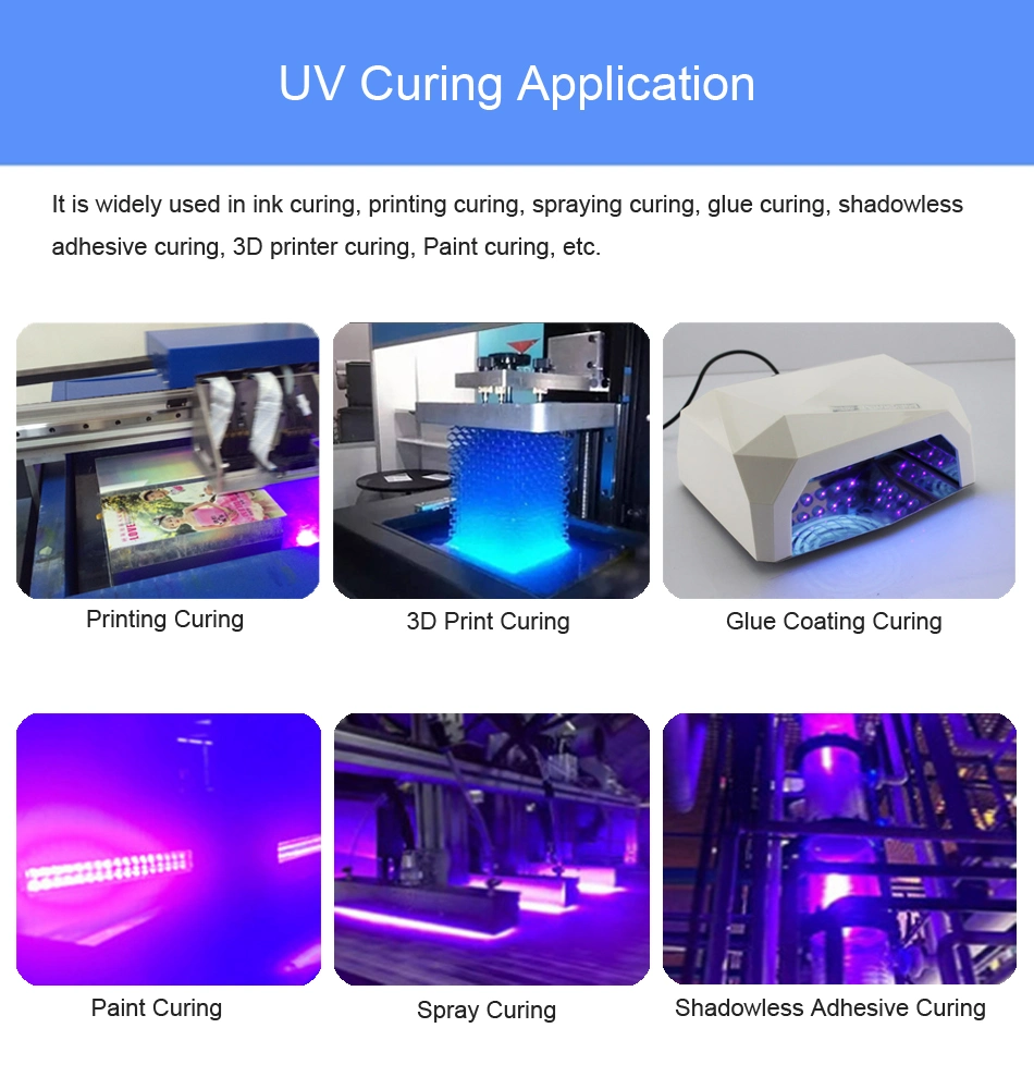 OEM/ODM Support UVA Chip 385/395/405nm 3838 UVA LED for UV LED Curing System